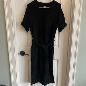 Magaschoni Organic Cotton Gauze Midi Dress with Belt